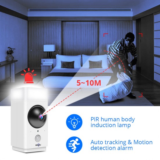 P20 1080P WiFi IP Security Camera Dual Light Source Work with Amazon Alexa Magnetic Suction LED Lamp