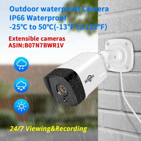 POE H.265+ Security 5MP IP Cameras Support Audio Night Vision 10mIP66 Waterproof Onvif