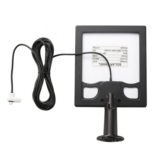 Waterproof Solar Panel for Wireless Rechargeable Battery IP Camera Waterproof Solar Panel for Wireless Rechargeable Battery IP Camera