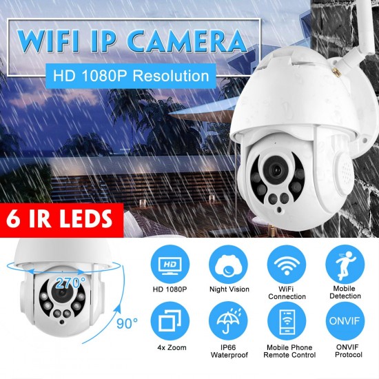 K38D Wireless 1080P HD IP Camera 4x Zoom Level 270 Degrees Vertical 90 Degrees Camera Night Vision Camera