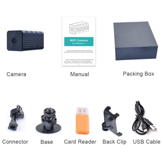 Mini 1080P Night Vision WiFi IP Camera Motion Detecting Built in Large Capacity Lithium Battery AP Hotspot Mini 1080P Night Vision WiFi IP Camera Motion Detecting Built in Large Capacity Lithium Battery AP Hotspot