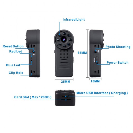 Mini WiFi Surveillance Camera 1080P HD With Magnetic Network Camera HD Exercise IP Camera Mini WiFi Surveillance Camera 1080P HD With Magnetic Network Camera HD Exercise IP Camera