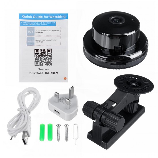 Mini Wifi 1080P HD Wireless IP Camera Infrared CCTV Night Vision Motion Detections Audio Motion Tracker 360 ° Home Security Mini Wifi 1080P HD Wireless IP Camera Infrared CCTV Night Vision Motion Detections Audio Motion Tracker 360 ° Home Security
