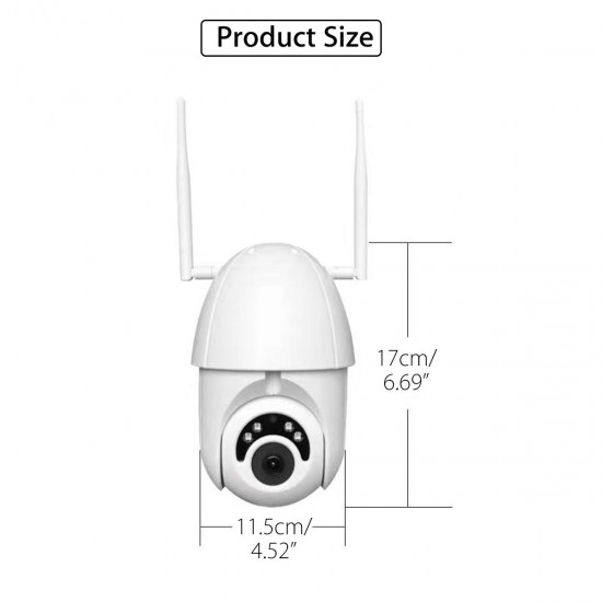 Outdoor 1080P HD PTZ Speed Dome IP Camera Pan Tilt IR WiFi Security Camera Night Vision Waterproof