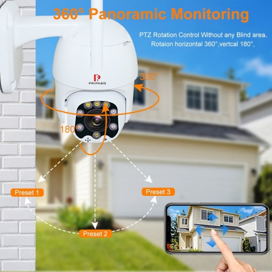 1080P Outdoor PTZ Wireless IP Camera TuyaSmart Mobile App with Two Way Audio CCTV Auto IR Night Vision Mini Dome Camera 1080P Outdoor PTZ Wireless IP Camera TuyaSmart Mobile App with Two Way Audio CCTV Auto IR Night Vision Mini Dome Camera