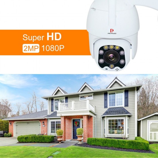 1080P Outdoor PTZ Wireless IP Camera TuyaSmart Mobile App with Two Way Audio CCTV Auto IR Night Vision Mini Dome Camera