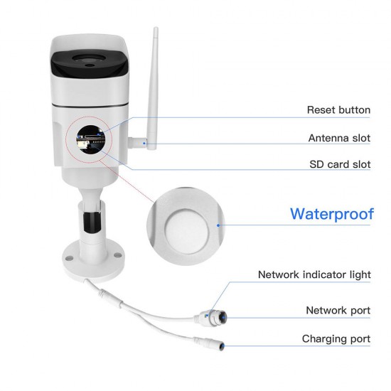 1080P Outdoor Wireless Surveillance Home Security Camera WiFi Home Security Camera Waterproof Infrared Night Vision