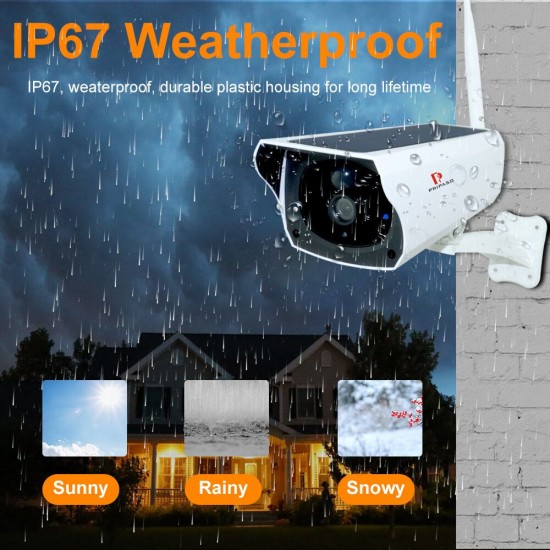 1080P WI FI Solar Camera HD Wireless IP67 Waterproof WiFi Exterior Security Surveillance CCTV IP Camera Two Way Audio Cam