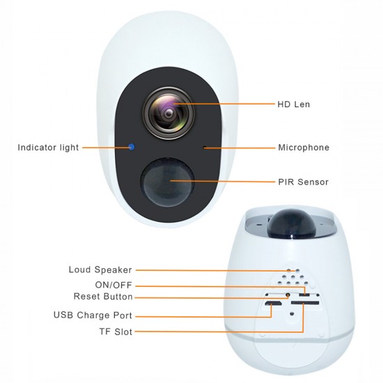 1080P Wireless Battery Powered IP CCTV Camera OutdoorIndoor Home Waterproof Security Rechargeable Wifi Battery Camera 1080P Wireless Battery Powered IP CCTV Camera OutdoorIndoor Home Waterproof Security Rechargeable Wifi Battery Camera