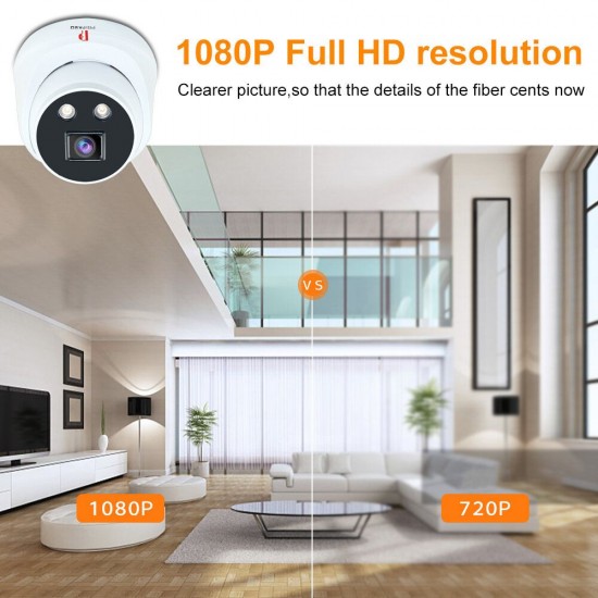 4 in 1 TVI/AHD/CVI Camera 1080P Wide View Mini Dome CCTV Camara Night Vision 3.6mm Lens Analog Camera for Home