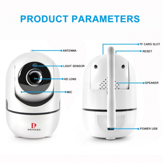 Auto Tracking IP Cam Home Security AI Camera 1080P Wireless Camera Wifi Surveillance Smart IR CUT Night Vision Camera