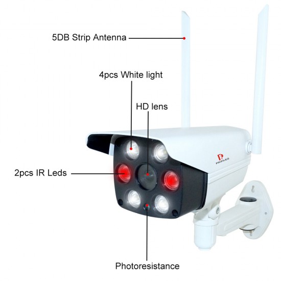 Wifi 1080P Dual Light Camera Outdoor Security Surveillance Wireless IP Camera Color Night Vision Two Way Audio