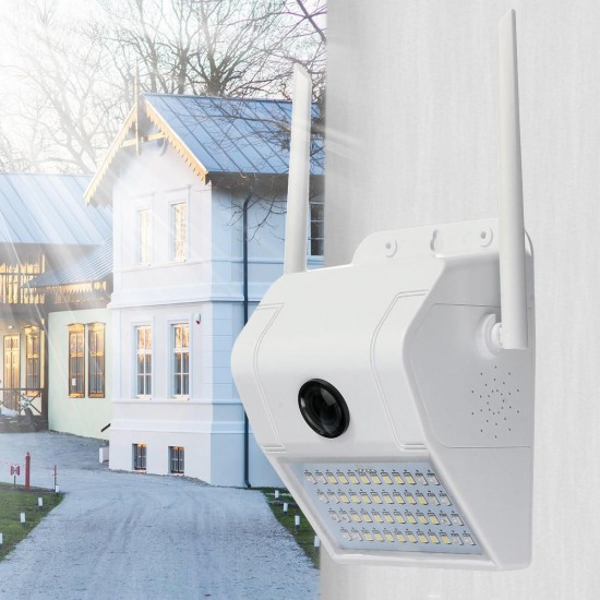 Solar Motion LED Wall Light Wifi 1080P Security Camera Outdoor Garden Lamp Waterproof
