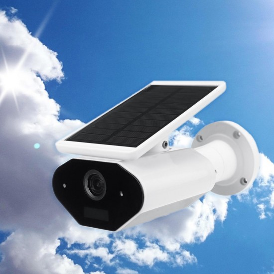 Solar Powered Wireless WiFi 1080P IP Camera Waterproof 143° Angle Night Vesion Two Way Intercom