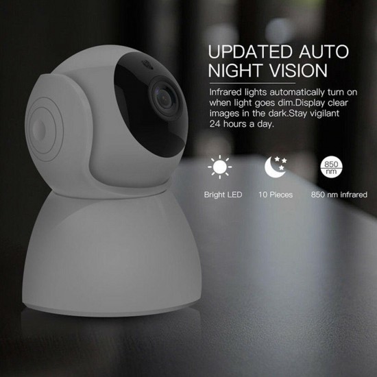 V380 Wireless HD 1080P IP Camera WiFi Security IR Audio Webcam Night Vision Remote