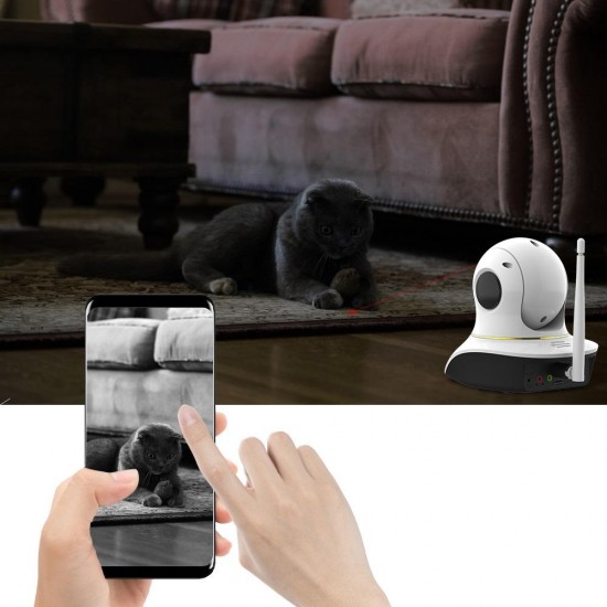 C38S-P 1080P Pet IP Camera Wifi Video Surveillance Security Camera Remote Control Laser Play with Pet Video Intercom IR Night