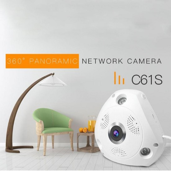C61S 360 Degree Panoramic HD 1080P Wireless WiFi IP Camera Night Vision