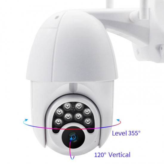 Wifi HD 1080P IP Camera 8 LEDS Infrared 6x Zoom Outdoor Camera Full-Color Night Vision Surveillance Camera Waterproof PTZ Rotation