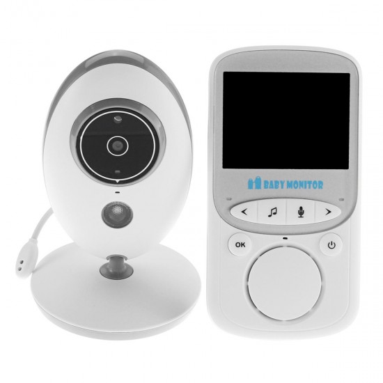 Wireless Baby Monitors 2.4GHz Color LCD Audio Talk Night Vision Video Temperature Music Player