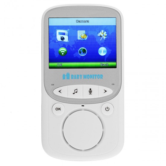 Wireless Baby Monitors 2.4GHz Color LCD Audio Talk Night Vision Video Temperature Music Player