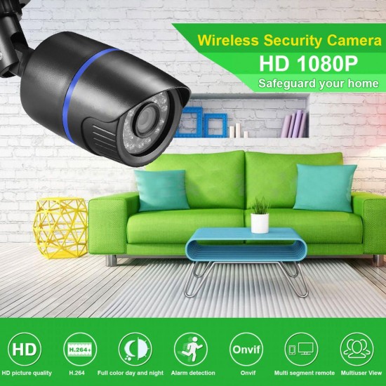 Wireless Onvif POE IP Camera 2.8mm Outdoor 720P WIFI Security HD IR Night Vision