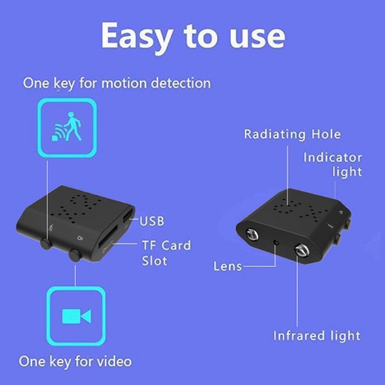 X2 Smallest Smart Camera HD 1080P Camera Night Vision Minis Video Camcorder