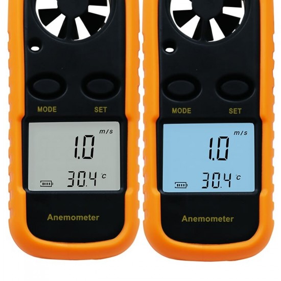 Digital Anemometer 0-30m/s Wind Speed Meter -10 ~ +45°C Temperature Tester Anemometro with LCD Backlight Display Digital Anemometer 0-30m/s Wind Speed Meter -10 ~ +45°C Temperature Tester Anemometro with LCD Backlight Display