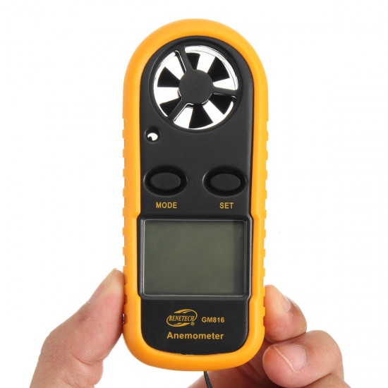 Digital LCD Anemometer Thermometer Air Wind Speed Meter Temperature Tester