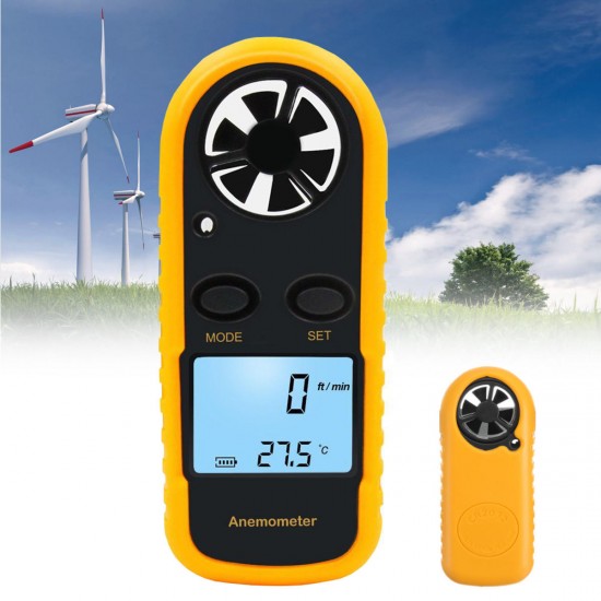 Digital LCD Anemometer Thermometer Air Wind Speed Meter Temperature Tester Digital LCD Anemometer Thermometer Air Wind Speed Meter Temperature Tester