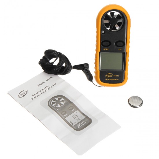 Digital LCD Anemometer Thermometer Air Wind Speed Meter Temperature Tester