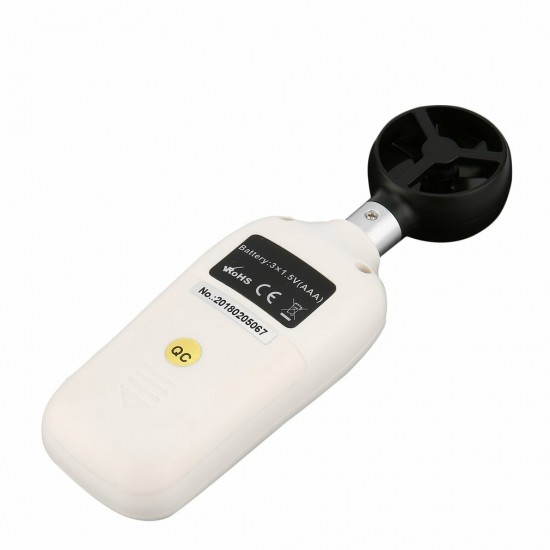 FLUS MT-915 Handheld Digital Anemometer LCD Backlight Air Wind Speed Meter Support Over Range Indication