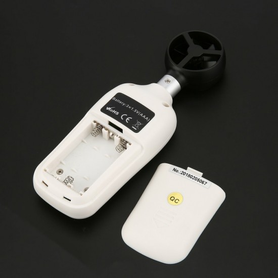 FLUS MT-915 Handheld Digital Anemometer LCD Backlight Air Wind Speed Meter Support Over Range Indication