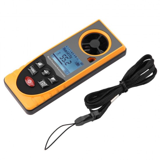 GM8910 Digital Anemometer Wind Speed Meter Multifunctional LCD Display Air Wind Speed Meter