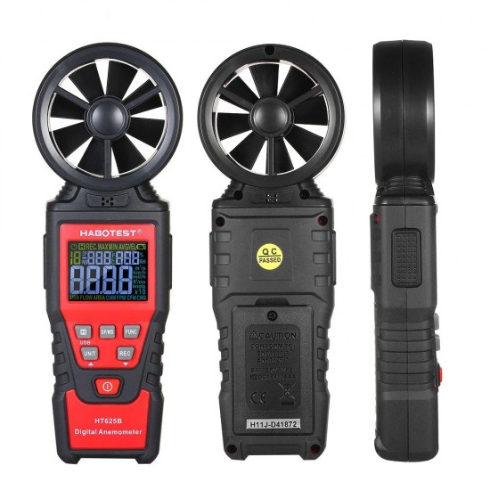 HT625A/HT625B Digital Anemometer Handheld Wind Speed Meter Gauge for Measuring Wind Speed and Data Hold Function HT625A/HT625B Digital Anemometer Handheld Wind Speed Meter Gauge for Measuring Wind Speed and Data Hold Function