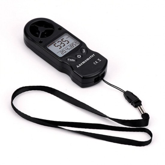 KT-300 Mini Multipurpose Anemometer Digital Anemometer LCD Wind Speed Temperature Humidity 3 in 1 Wind Speed Meter With Calibration Function