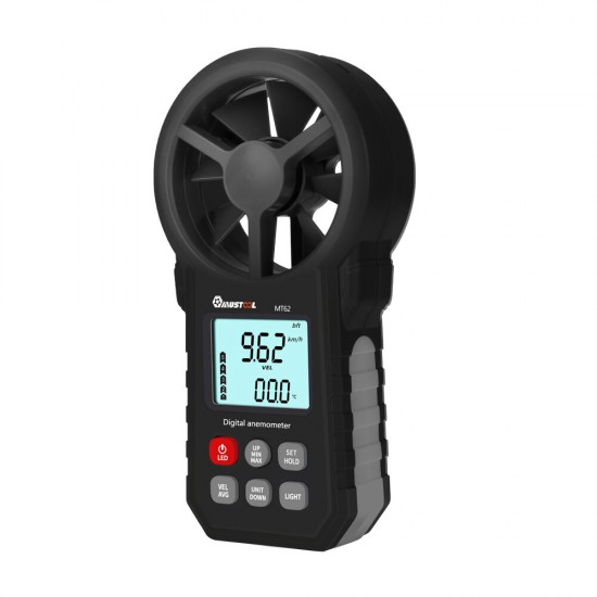 MT62 Digital Anemometer Beaufort Wind Scale Measure Real-time + Average Wind Speed Measure Air Volume Measure Wind Speed Meter with Temperature Test