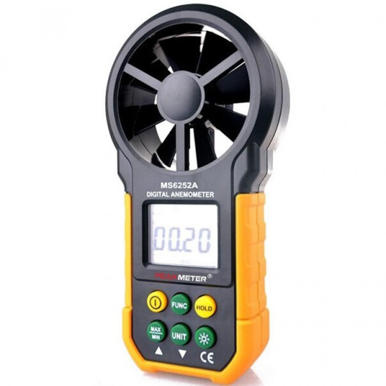 MS6252A Multifunctional Digital Anemometer Air Volume Tachometer Wind Air Speed Tester