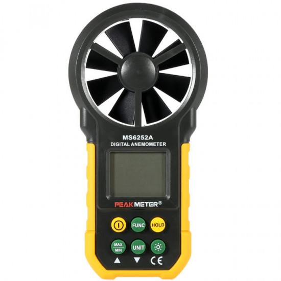 MS6252A Multifunctional Digital Anemometer Air Volume Tachometer Wind Air Speed Tester