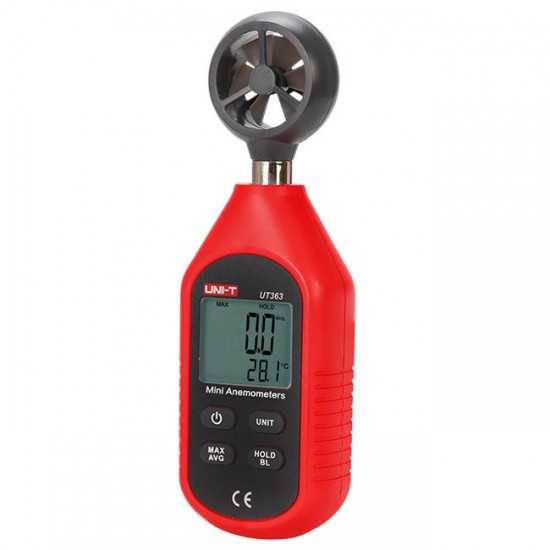 UT363 Mini Digital Wind Speed Meter Pocket Anemometer Speed Temperature Tester Thermometer