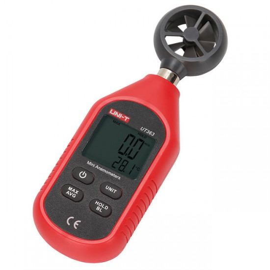 UT363 Mini Digital Wind Speed Meter Pocket Anemometer Speed Temperature Tester Thermometer