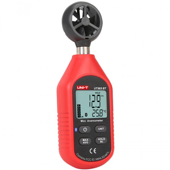 UT363BT bluetooth Mini Wind Speed Meter Digital Pocket Size Anemometer Measurement Thermometer Wind Meter