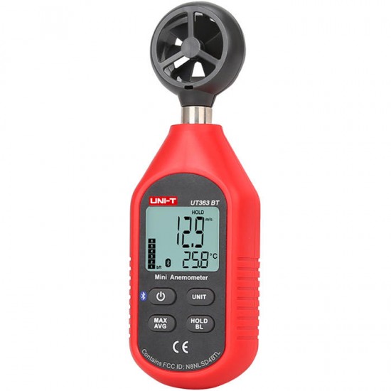 UT363BT bluetooth Mini Wind Speed Meter Digital Pocket Size Anemometer Measurement Thermometer Wind Meter