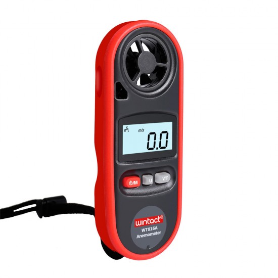 WT816A Wind Speed Meter IP67 Waterproof with Backlight Display Temperature Measurement Six Units of Air Velocity M/s Km/h ft/min Knots mph bft WT816A Wind Speed Meter IP67 Waterproof with Backlight Display Temperature Measurement Six Units of Air Velocity M/s Km/h ft/min Knots mph bft