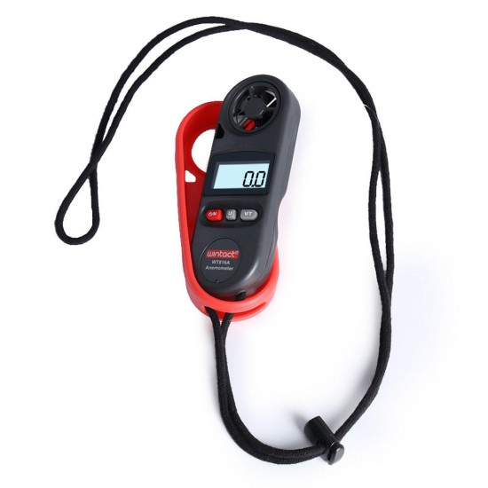 WT816A Wind Speed Meter IP67 Waterproof with Backlight Display Temperature Measurement Six Units of Air Velocity M/s Km/h ft/min Knots mph bft