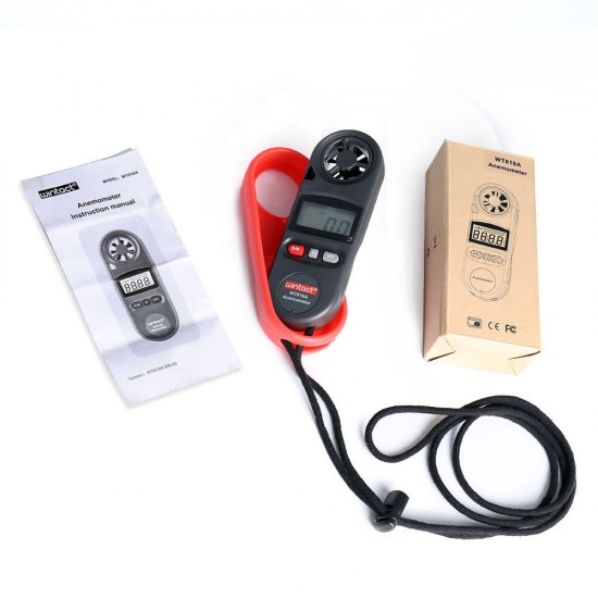 WT816A Wind Speed Meter IP67 Waterproof with Backlight Display Temperature Measurement Six Units of Air Velocity M/s Km/h ft/min Knots mph bft WT816A Wind Speed Meter IP67 Waterproof with Backlight Display Temperature Measurement Six Units of Air Velocity M/s Km/h ft/min Knots mph bft