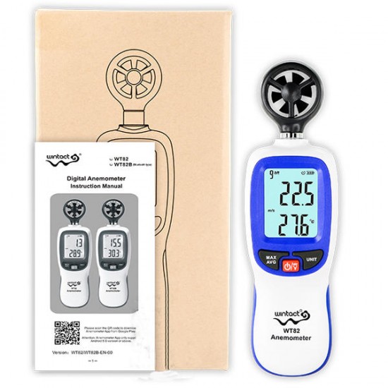 WT82 WT82B bluetooth Digital Anemometer Mini Wind Speed Meter Wind Meter Temperature Measurement °° WT82 WT82B bluetooth Digital Anemometer Mini Wind Speed Meter Wind Meter Temperature Measurement °°