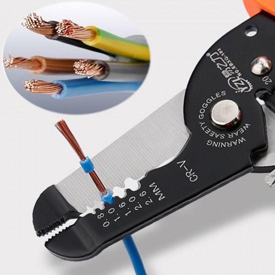 0.2-6mm Multifunctional Cable Crimper Cutter Stripper Decrustation Wire Pliers