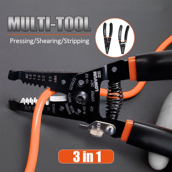 Multi-Tool Wire Stripper Cutter Crimper Professional Cable Stripping Tool Plier