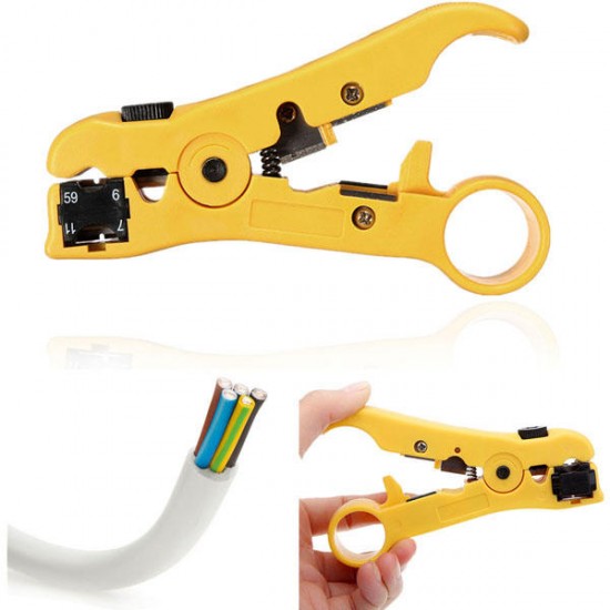 Rotary Coax Coaxial Cable Wire Cutter Stripping Tool RG59 RG6 RG7 RG11 Stripper