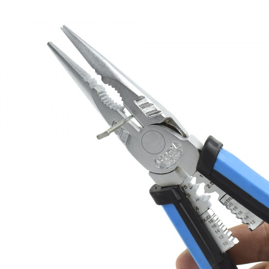 8inch Multitool Long Nose Pliers Wire Stripper Side Cutters Pliers Crimping Tool Wire Cutter End Cutting DIY Hand Tool